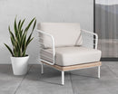 Sunpan Leon Lounge Chair - White - Palazzo Cream