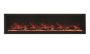 Amantii Panorama Deep & Xtra Tall Full View Smart Electric  - 88" Indoor /Outdoor WiFi Enabled  Fireplace, featuring a MultiFunction Remote, Multi Speed Flame Motor, Glass Media & a Black Trim
