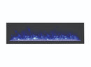 Amantii Panorama Xtraslim Full View Smart Electric  - 60" Indoor /Outdoor WiFi Enabled  Fireplace, featuring a MultiFunction Remote, Multi Speed Flame Motor, Glass Media & a Black Trim