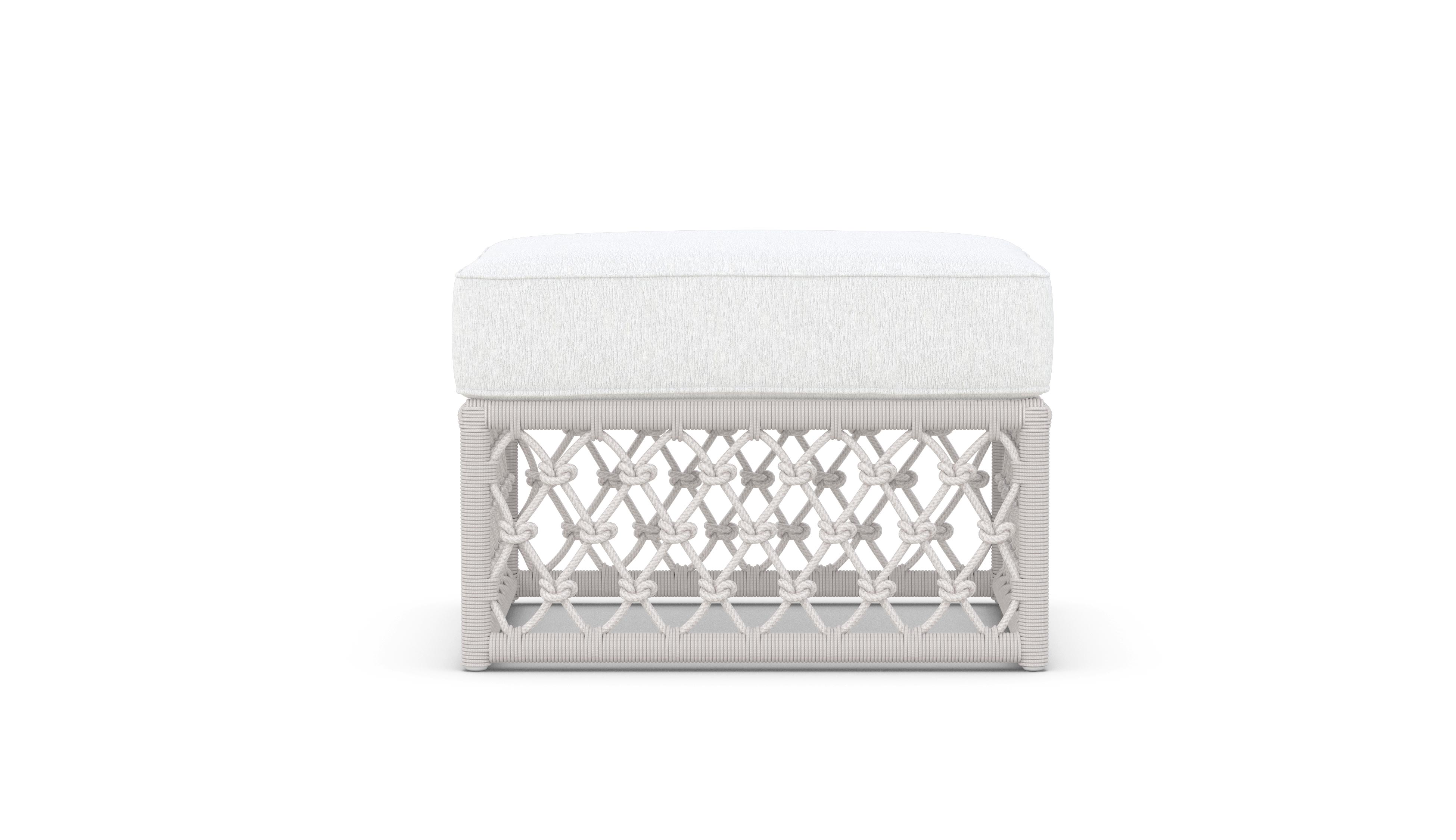 Azzurro Living Amelia Ottoman With Polar/Moon Cushion