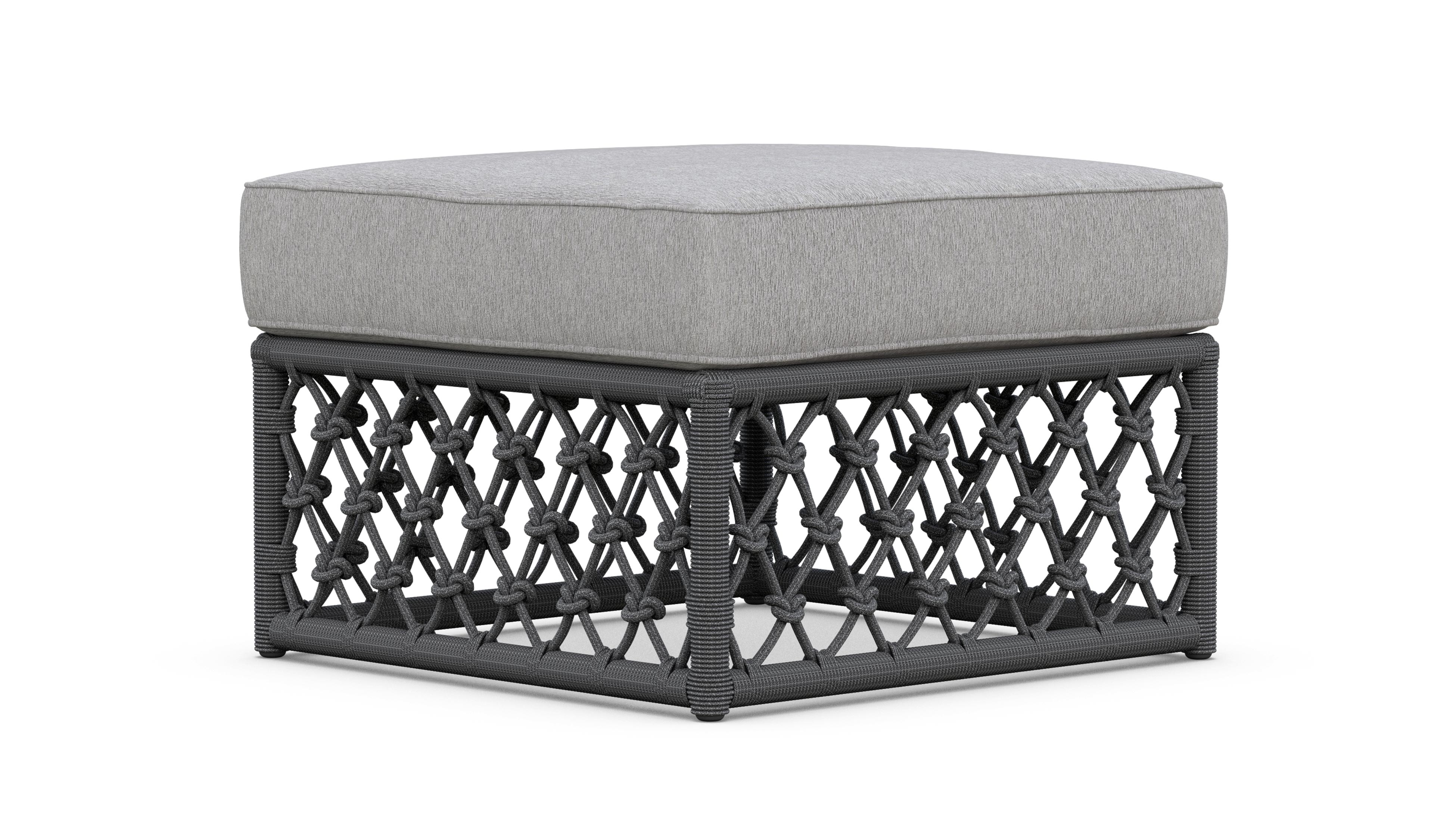 Azzurro Living Amelia Ottoman With Polar/Moon Cushion