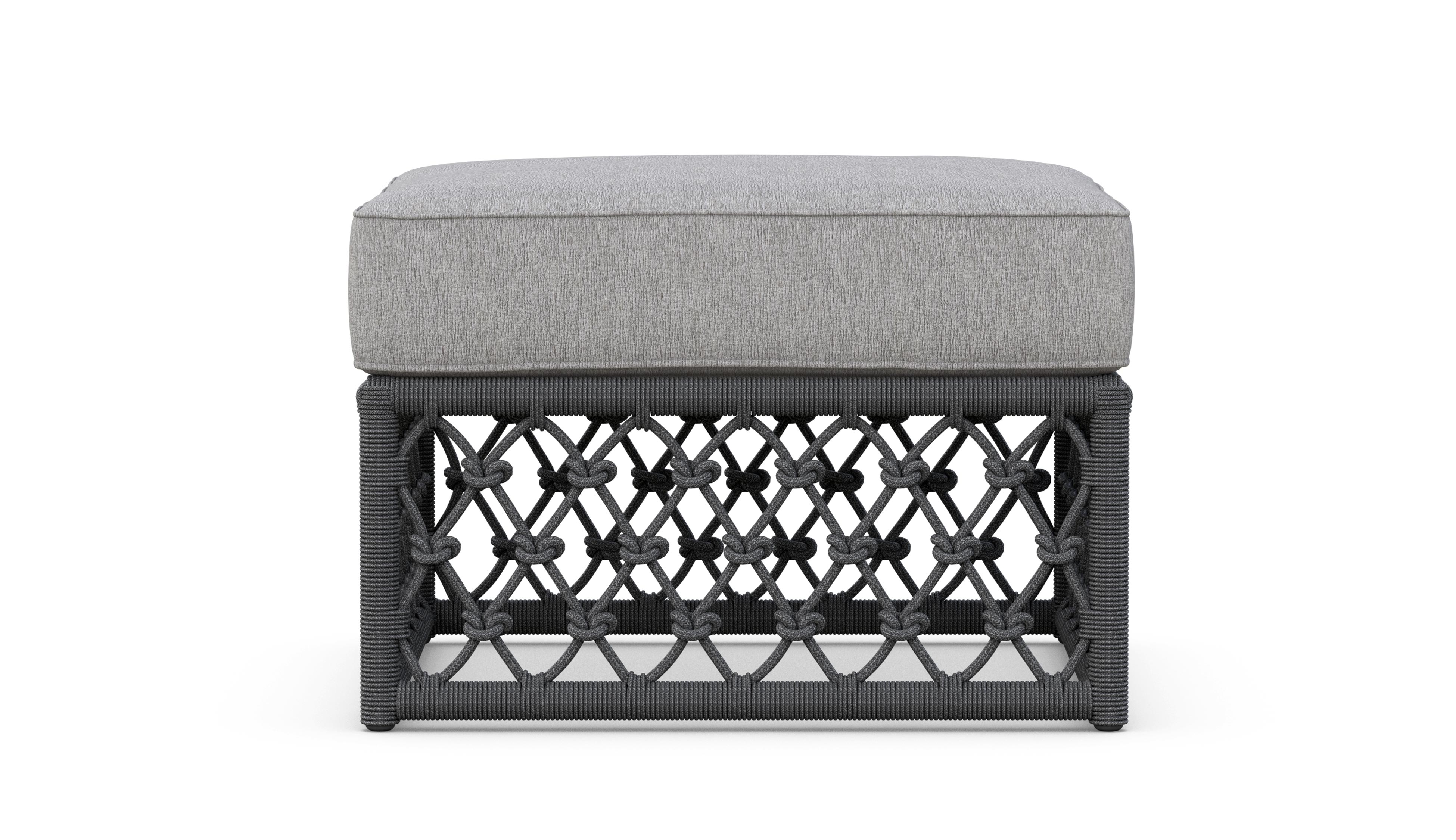 Azzurro Living Amelia Ottoman With Polar/Moon Cushion