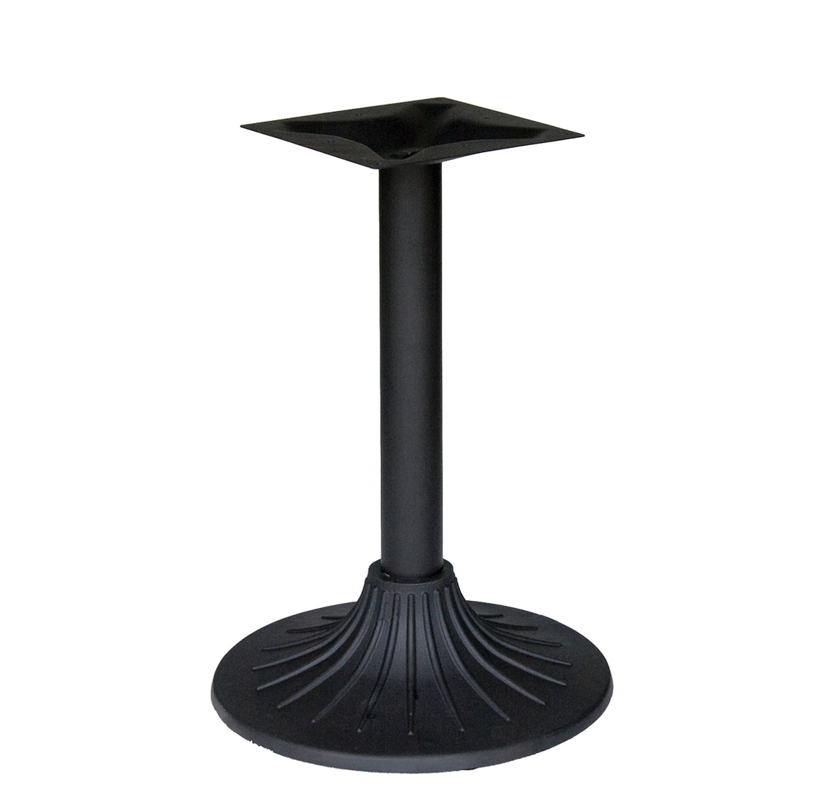 BFM Seating Niles Base 20" Round - Dining/Bar Height - Sand Black Finish