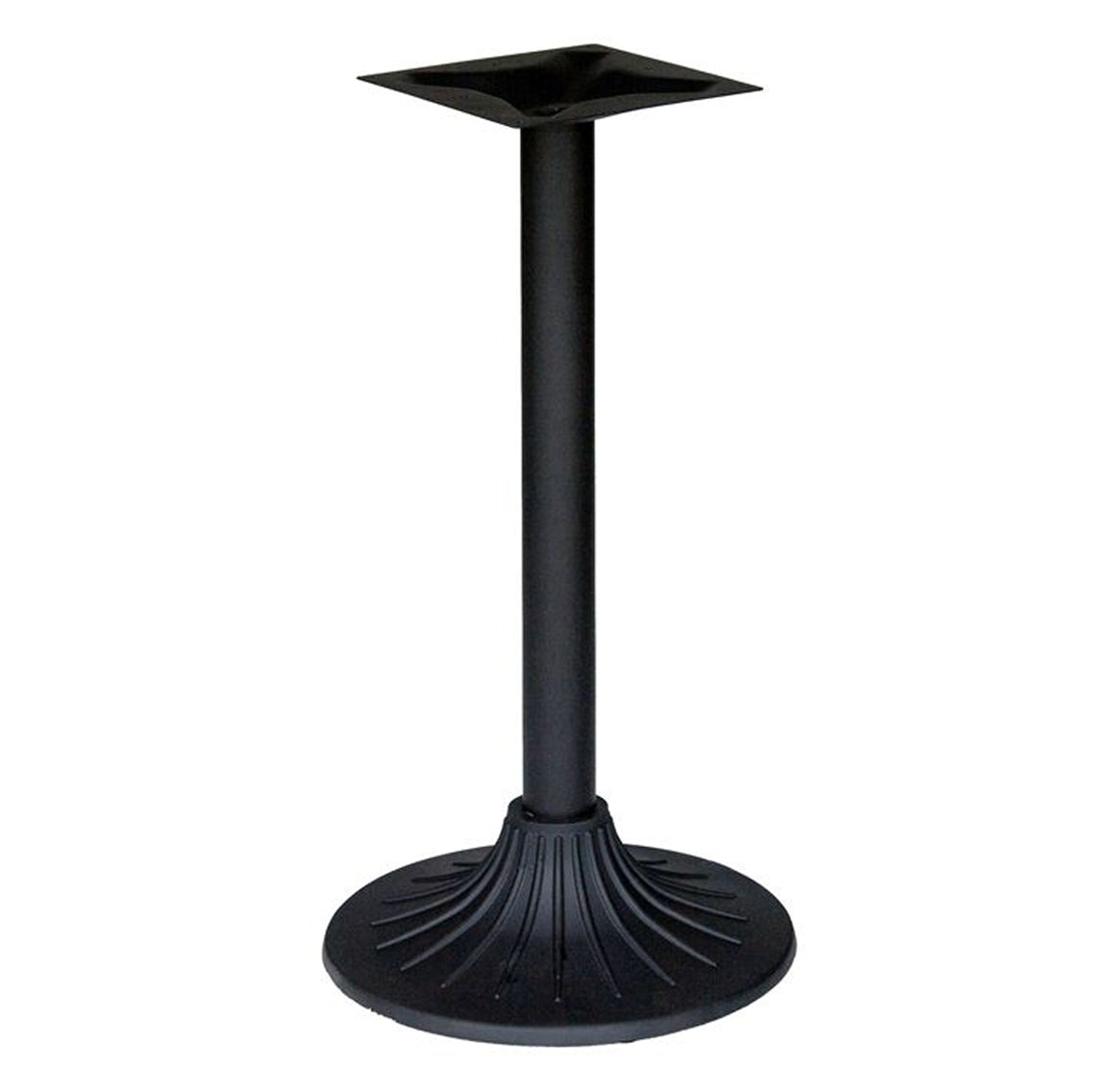 BFM Seating Niles Base 20" Round - Dining/Bar Height - Sand Black Finish