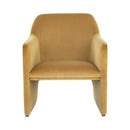 Sunpan Doreen Lounge Chair in Lux Brass - Diamond Mummy / Rubino White / Lux Moon Dust - Diamond Ocher