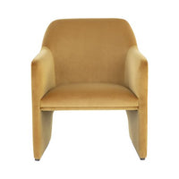 Sunpan Doreen Lounge Chair in Lux Brass - Diamond Mummy / Rubino White / Lux Moon Dust - Diamond Ocher