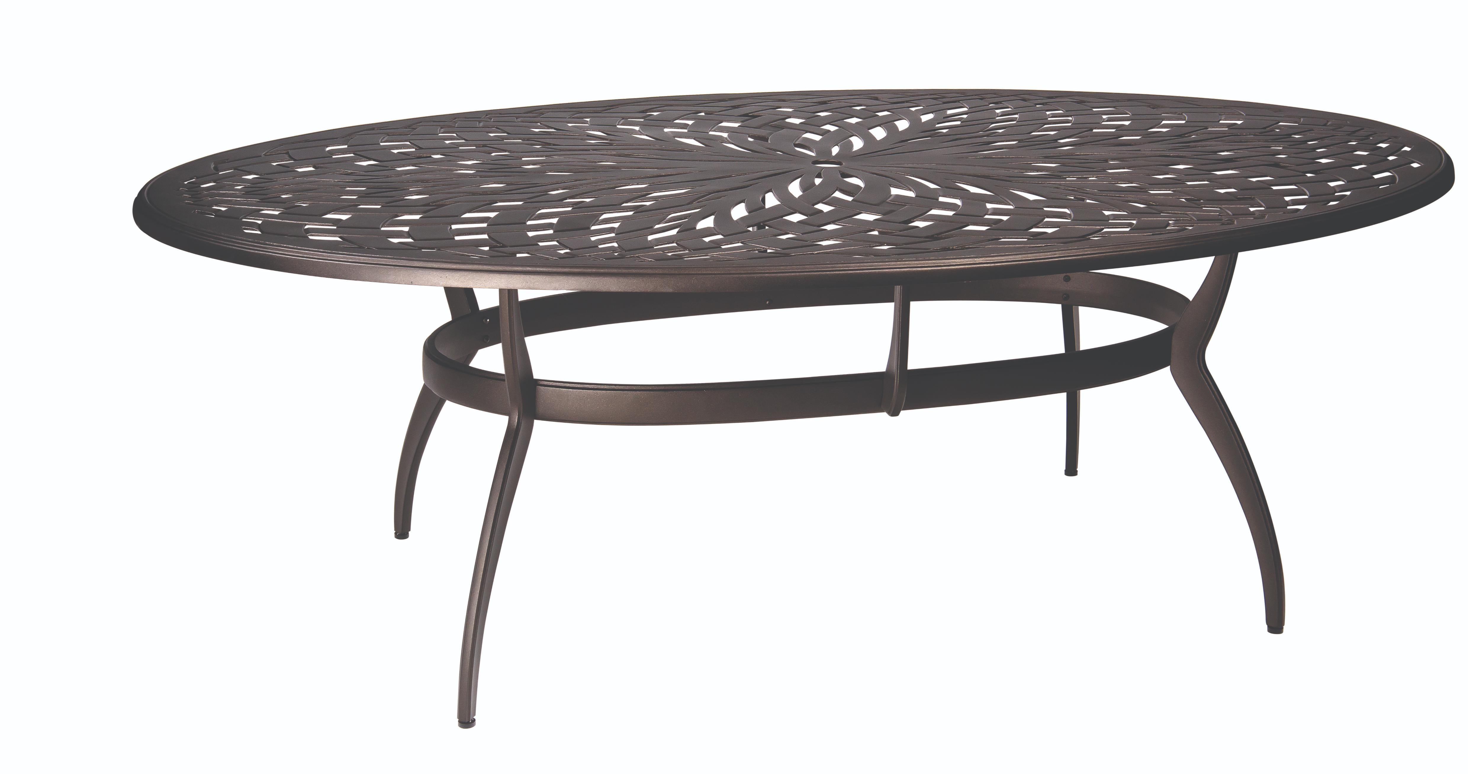 Woodard Apollo Oval Umbrella Dining Table