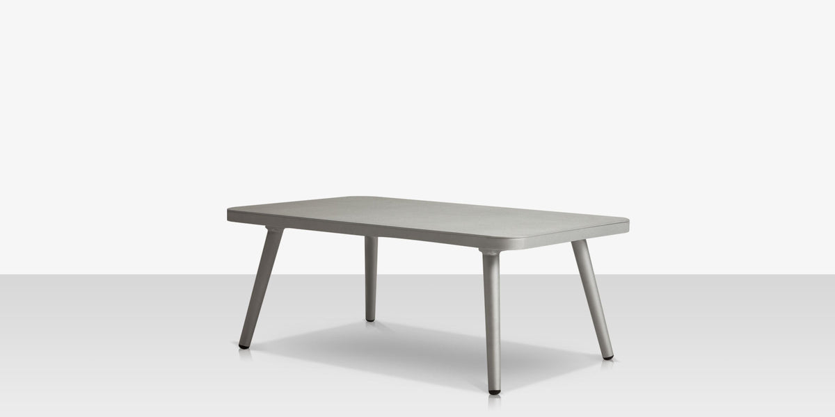 DecoScapes Aria 43" Rectangular Aluminum Frame Coffee Table