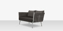 DecoScapes Aria 57" Aluminum Frame Loveseat