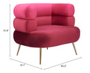 Zuo Modern Arish Accent Chair in Red