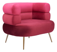 Zuo Modern Arish Accent Chair in Red