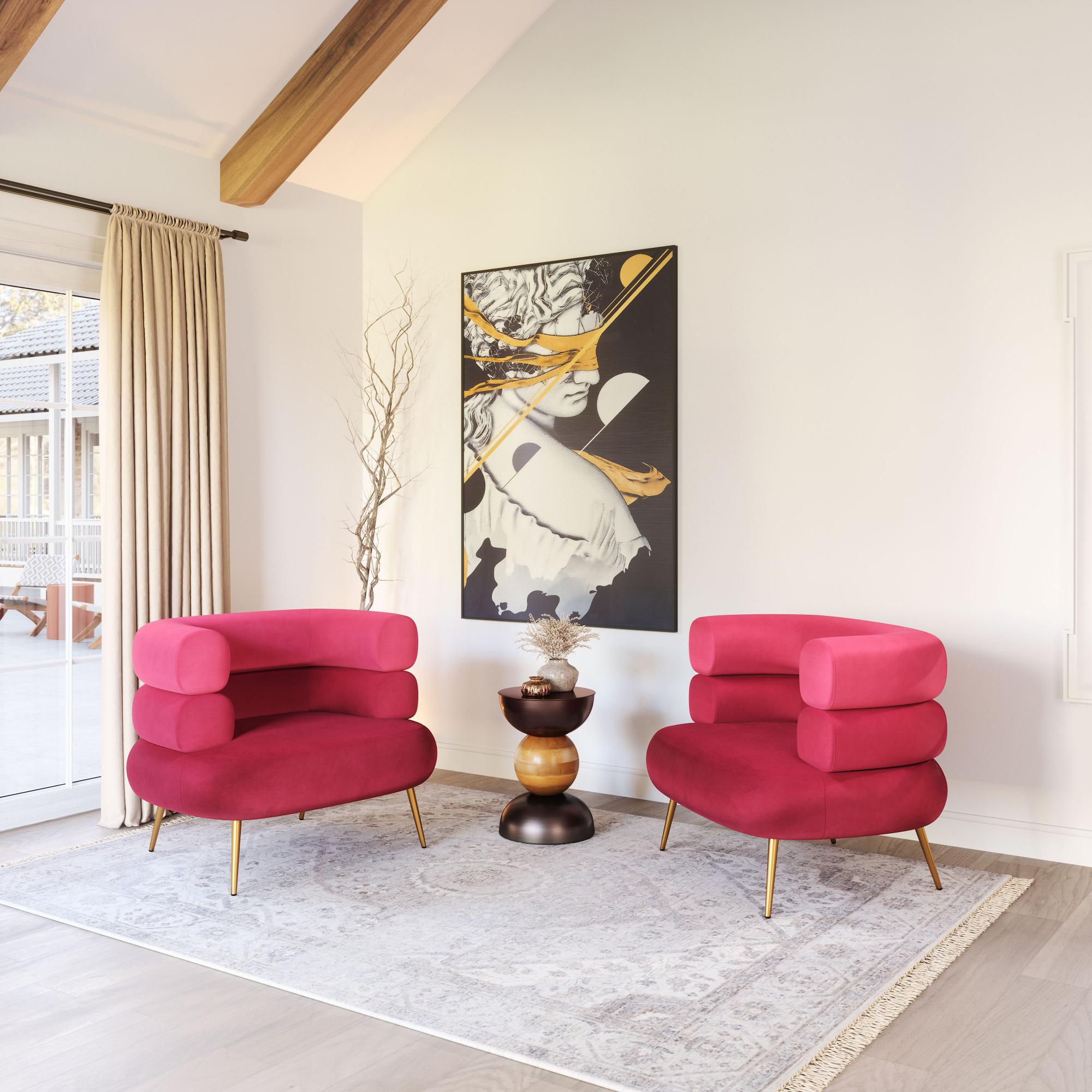 Zuo Modern Arish Accent Chair in Red