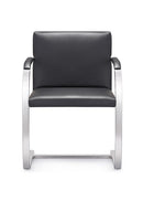Woodstock Marketing Arlo Side Chair Black/Brown/Tan Leather
