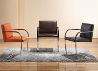 Woodstock Marketing Arlo Side Chair Black/Brown/Tan Leather
