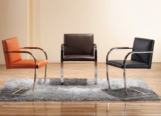 Woodstock Marketing Arlo Side Chair Black/Brown/Tan Leather