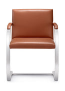 Woodstock Marketing Arlo Side Chair Black/Brown/Tan Leather