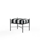 Sunset West Provence Wrought Iron Ottoman with Cushion