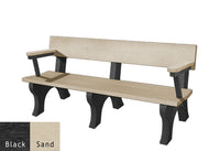 Polly Products Elite Backed Bench with Arms