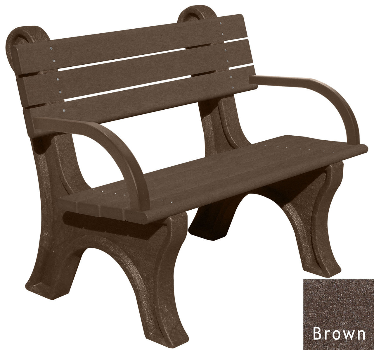 Polly Products Park Classic Backed Bench With Arms