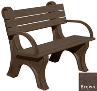 Polly Products Park Classic Backed Bench With Arms