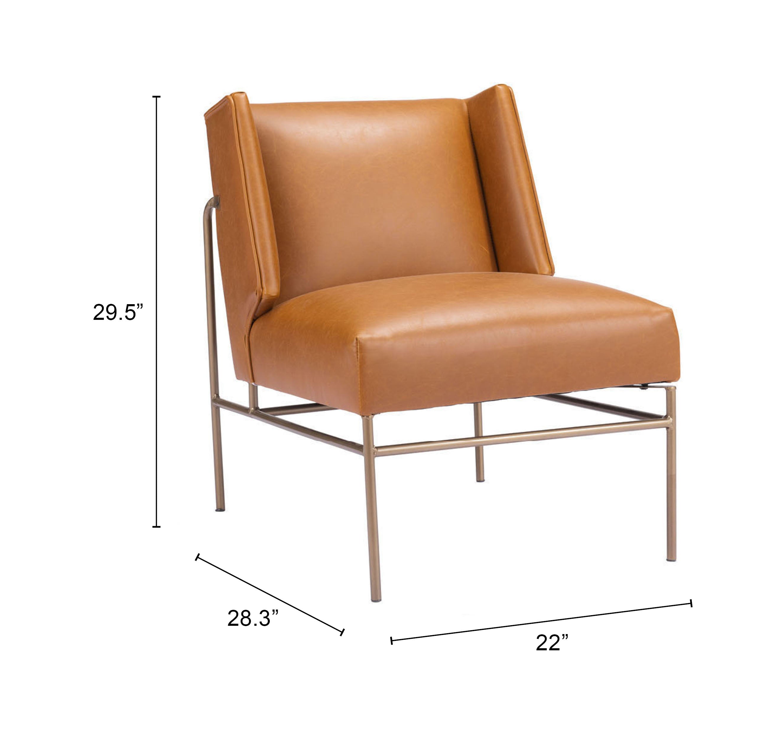 Zuo Modern Atlanta Accent Chair in Green/Brown