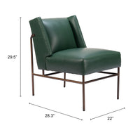 Zuo Modern Atlanta Accent Chair in Green/Brown