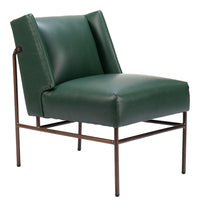 Zuo Modern Atlanta Accent Chair in Green/Brown