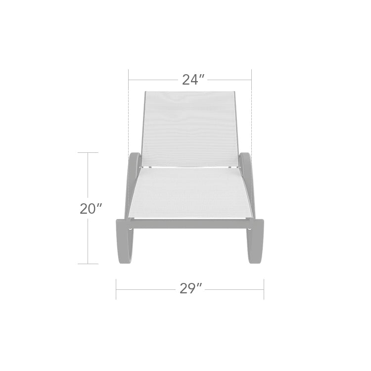 DecoScapes Atlantic Sled Chaise With Arms