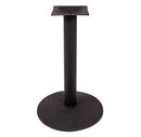 BFM Seating Travis 18"/22"/30" Round Dining/Bar Height Base 3"/4" Column - Sand Black