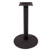 BFM Seating Travis 18"/22"/30" Round Dining/Bar Height Base 3"/4" Column - Sand Black