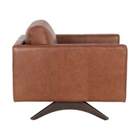 Sunpan Rogers Armchair Cortina Black / Cortina Ink / Shalimar Tobacco Leather