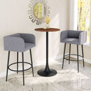 Zuo Modern Auray Bar Table in White/White&Gold/Brown