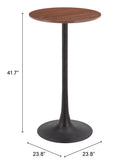 Zuo Modern Auray Bar Table in White/White&Gold/Brown
