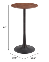 Zuo Modern Auray Bar Table in White/White&Gold/Brown