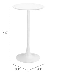Zuo Modern Auray Bar Table in White/White&Gold/Brown