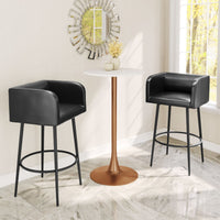 Zuo Modern Auray Bar Table in White/White&Gold/Brown