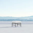 Azzurro Living Avalon Ottoman With Matte Charcoal Aluminum Frame And Lava Gray All-Weather Rope