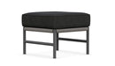 Azzurro Living Avalon Ottoman With Matte Charcoal Aluminum Frame And Lava Gray All-Weather Rope
