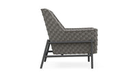 Azzurro Living Avalon Club Chair In Matte Charcoal Aluminum With Lava Gray All-Weather Rope And Midnight Cushion