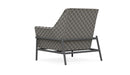 Azzurro Living Avalon Club Chair In Matte Charcoal Aluminum With Lava Gray All-Weather Rope And Midnight Cushion