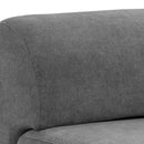 Sunpan Harmony Modular Armless Chair in Left-Shelf Danny Dark Grey / Right-Shelf Danny Dark Grey