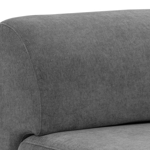 Sunpan Harmony Modular Armless Chair in Left-Shelf Danny Dark Grey / Right-Shelf Danny Dark Grey