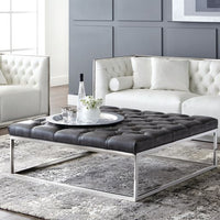 Sunpan Sutton Ottoman - Cantina Magnetite