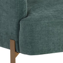 Sunpan Lorilyn Lounge Chair - Belfast Heather Grey / Danny Sage Green