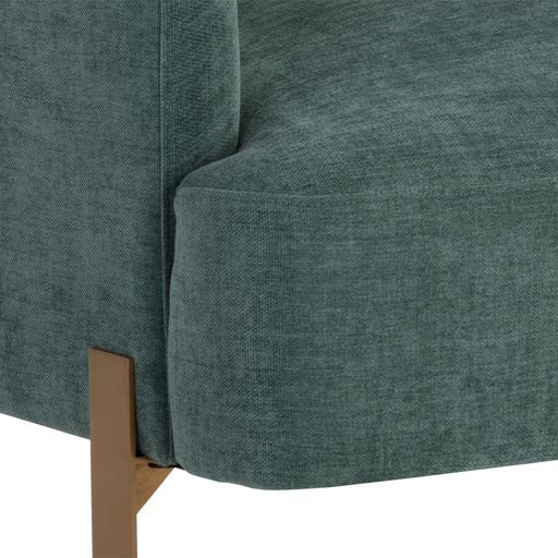 Sunpan Lorilyn Lounge Chair - Belfast Heather Grey / Danny Sage Green