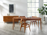 Greenington Erikka 110" Double-Leaves Extension Dining Table, Amber