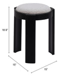 Zuo Modern Banjul Ottoman in Misty Gray