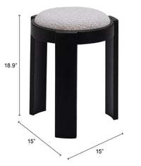 Zuo Modern Banjul Ottoman in Misty Gray