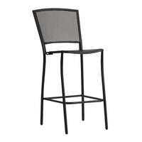 Woodard Café Series Albion Textured Black Stationary Bar Stool