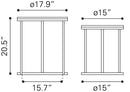 Zuo Modern Bari Nesting Table Set Natural